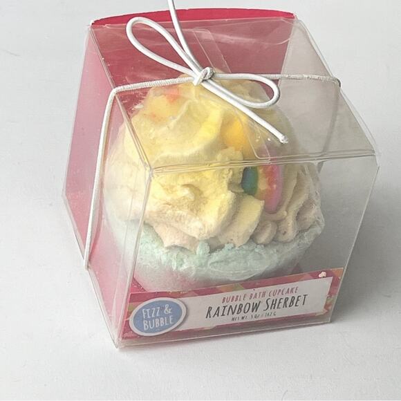 Bath Fizzy Rainbow Bubble Sherbet Cupcake Bath Time Accessories New in Box - Picture 4 of 8